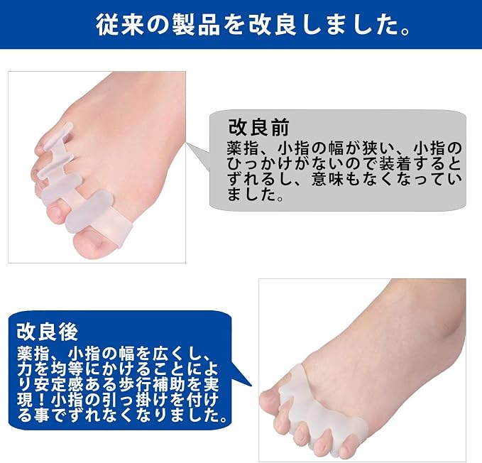Amazon 外反母趾 内反母趾用 サポーター 足指を広げる 足指セパレーター シリコン素材 男女兼用 Vickpa 外反母趾 内反母趾用