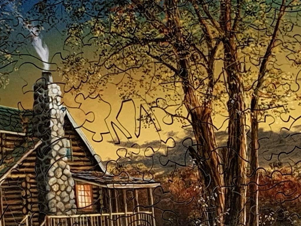 Wooden Jigsaw Puzzles for Adults - Comforts of Home - 385 Pieces. Made in USA by Nautilus Puzzles.