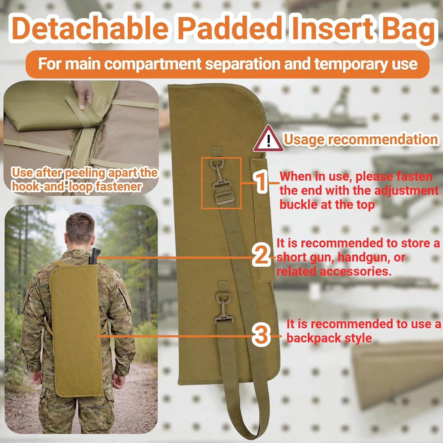 36 46 in Double Rifle Soft Case Dual Rifle Bag Tactical Shotgun Case with Scopes Tactical Pockets Backpack for Hunting and Shooting Gear Storage