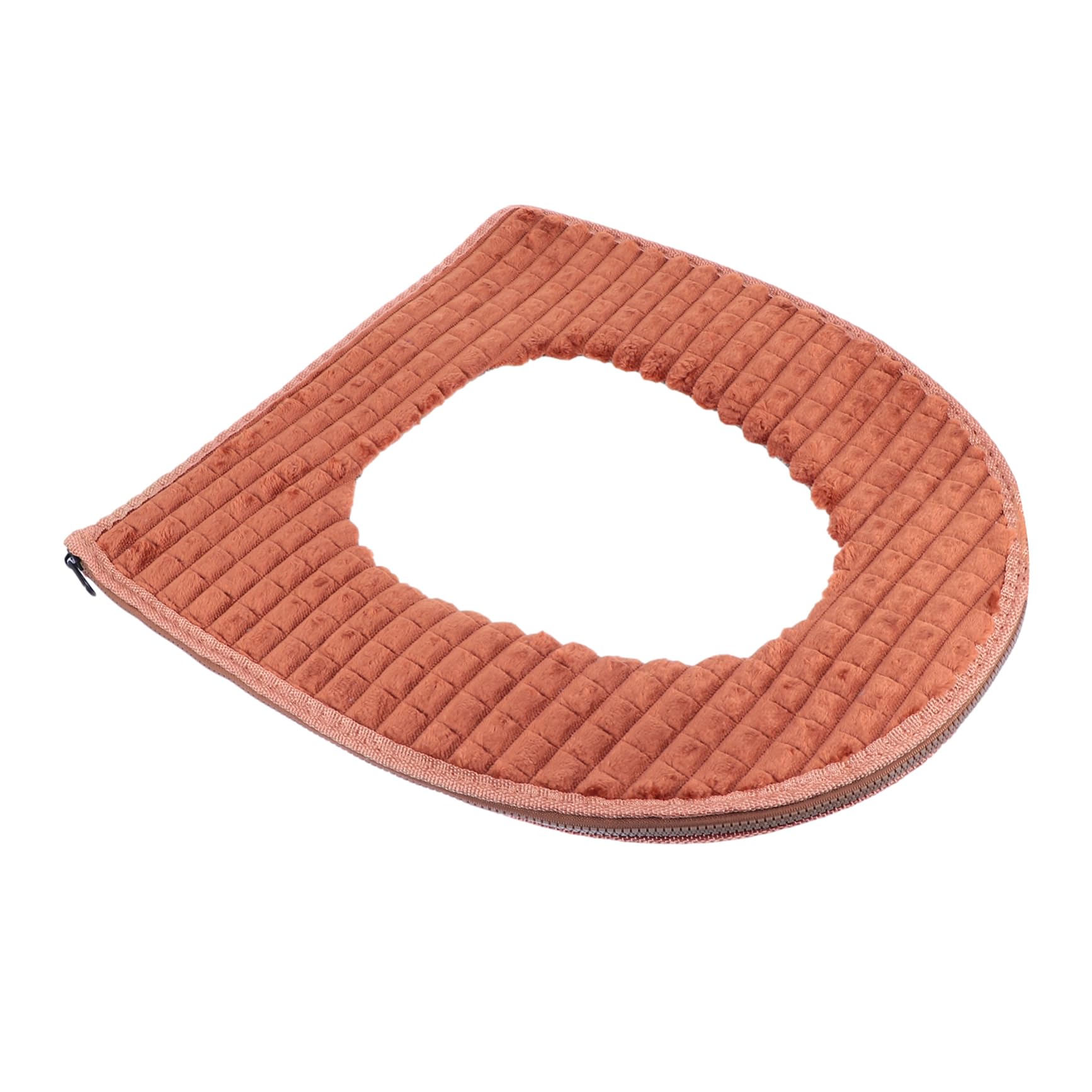 Cabilock Fleece Toilet Seat Cover Padded Washable Reusable Seat Pad Zipper for Home Use