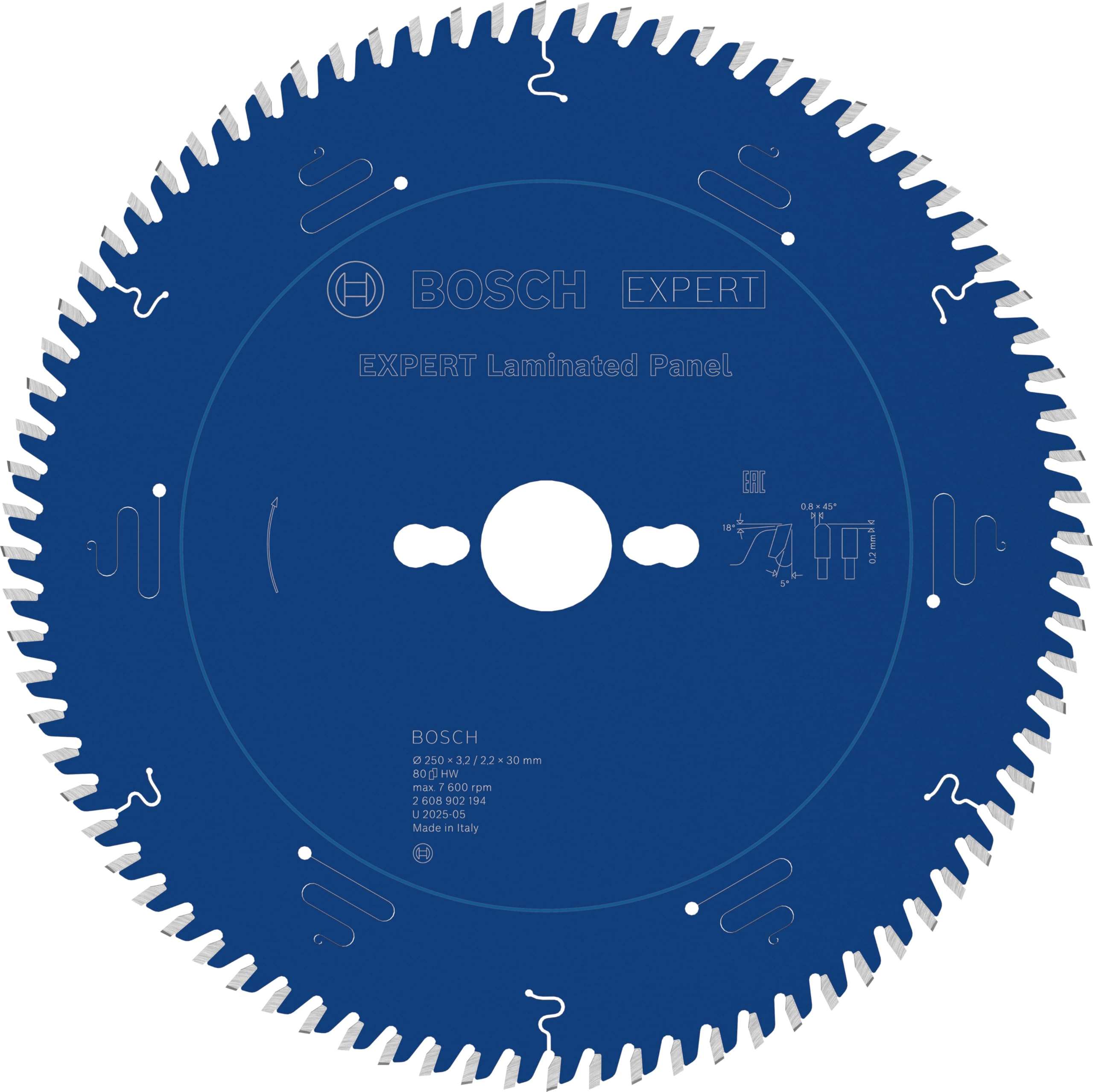 Bosch Expert Laminated Panel 250X30x3.2/2.2X80t
