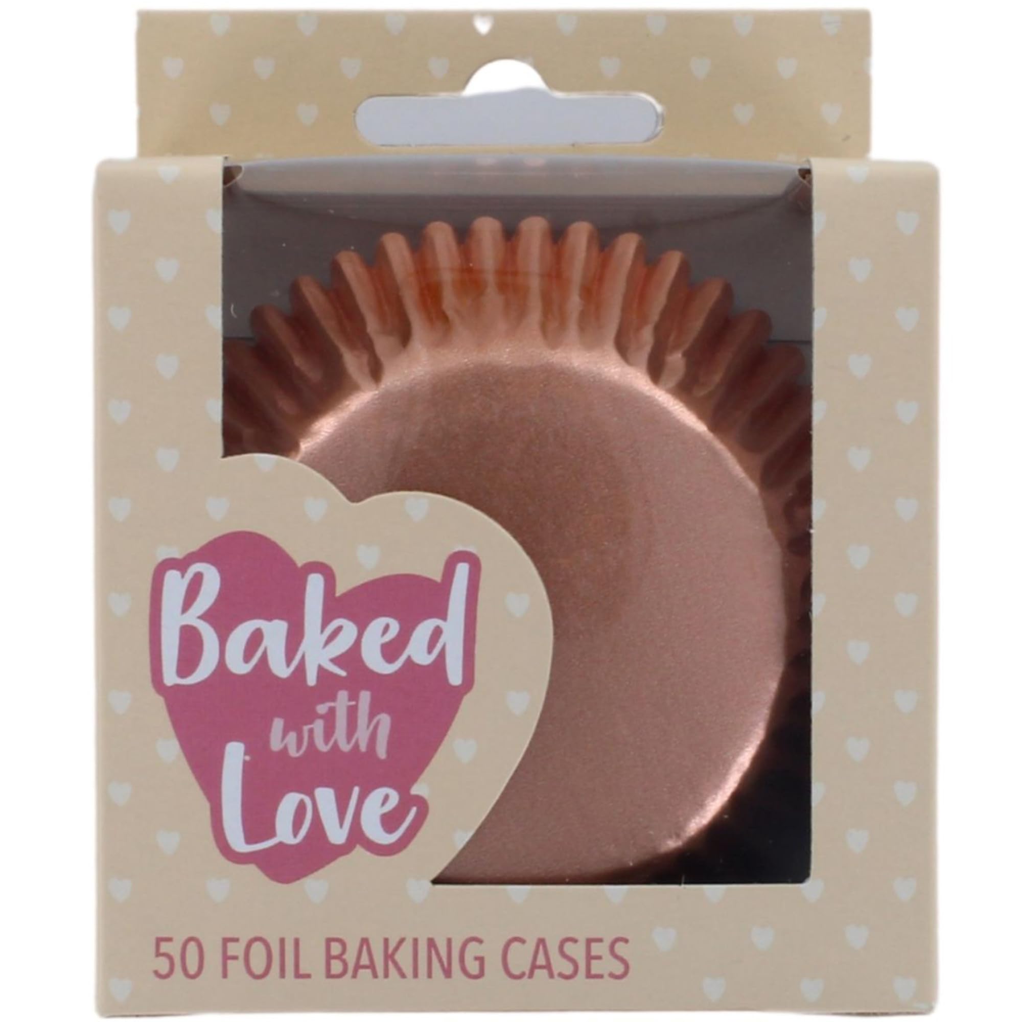 Baked with Love Rose Gold Foil Baking Cases, 300 Foil Baking Cups, Greaseproof Cupcake Cases, Silver, 6 Packs of 50 Cases - Image 3