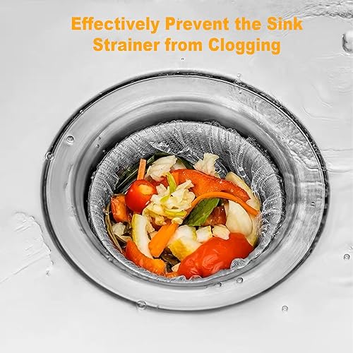Miniatura 2 de Yuyouqu Bolsas de malla desechables para fregadero, 100 unidades de bolsa de basura para fregadero de cocina, redes de drenaje para fregadero, bolsa