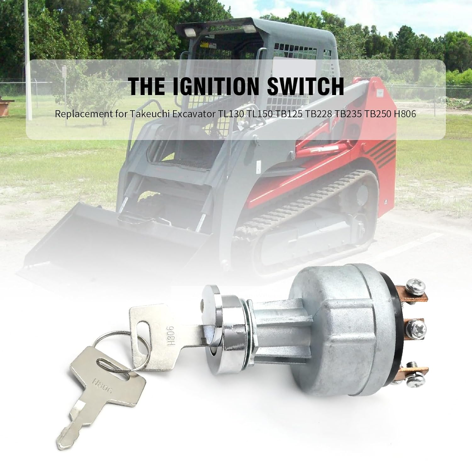 Ignition Starter Switch 1700100023 1700100052 1700100072 Fit for Takeuchi Excavator TL130 TL150 TB125 TB135 TB145 TB175 H806 Tractor