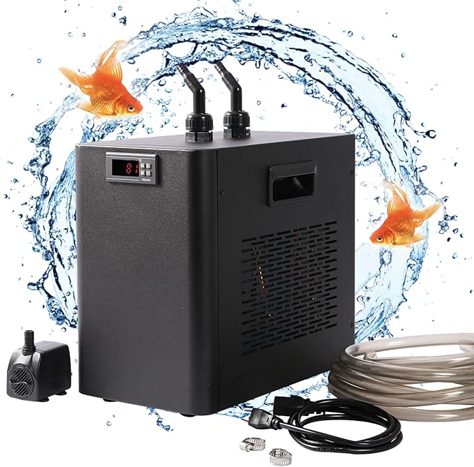 Ezcasch Aquarium Chiller, 42gal 1/10 HP Water Chillers