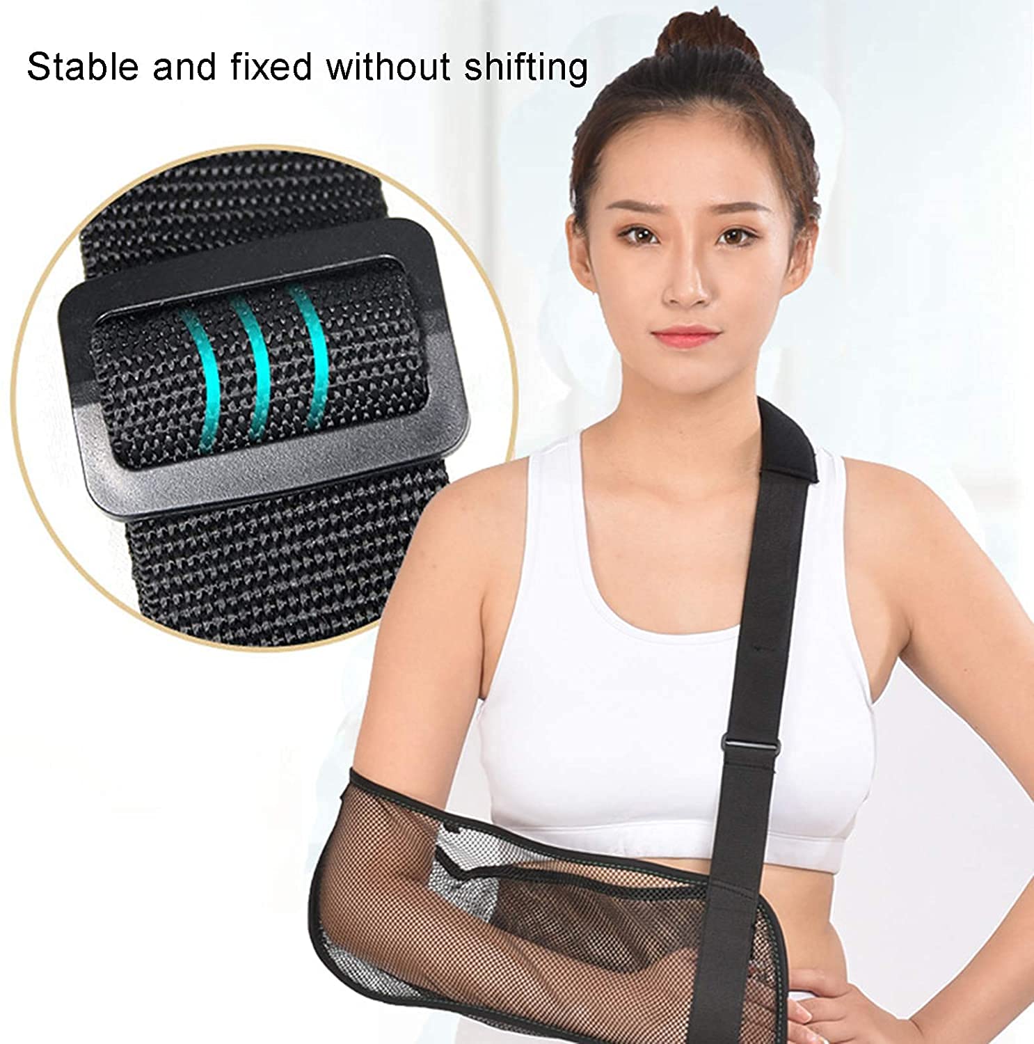 Cabestrillo Fijo para Codo, Malla Transpirable, Ligero, estabiliza el Brazo, el Hombro y la muñeca después de Lesiones o para un Brazo Roto, Correas Ajustables (Size : Xsmall Size)
