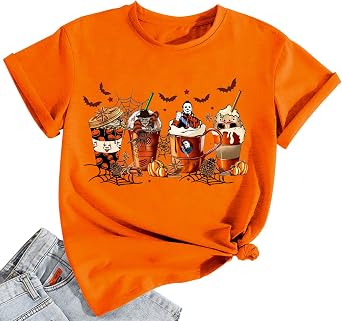 Butterfly T-Shirts for Women Butterflys Flowers Print Shirts Insect Lover Casual Short Sleeved Tops