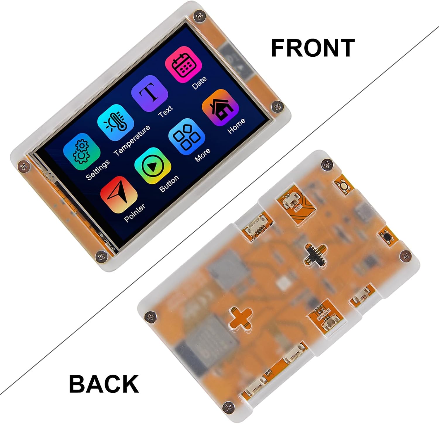 2Set 4.0 Inch 320x480 ESP32 Resistive Touchscreen Display 4.0'' TFT LCD Module Acrylic Case Compatible with Arduino IoT Projects
