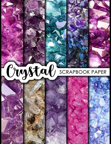 Crystal Scrapbook Paper 20 Double Sided Sheets 8.5 x 11 for Scrapbooking, Mixed Media Art, Junk Journals, Crafting projects, Origami, and More
