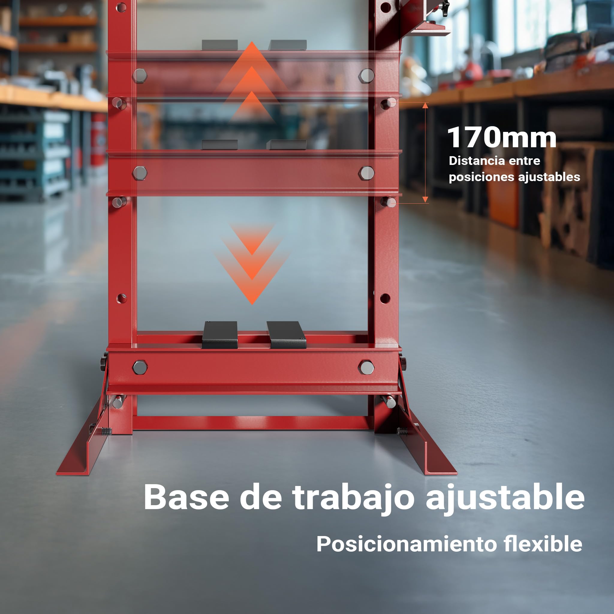 Wiltec 12T Prensa profesional hidráulica de taller prensa de rodamientos de bastidor con manómetro