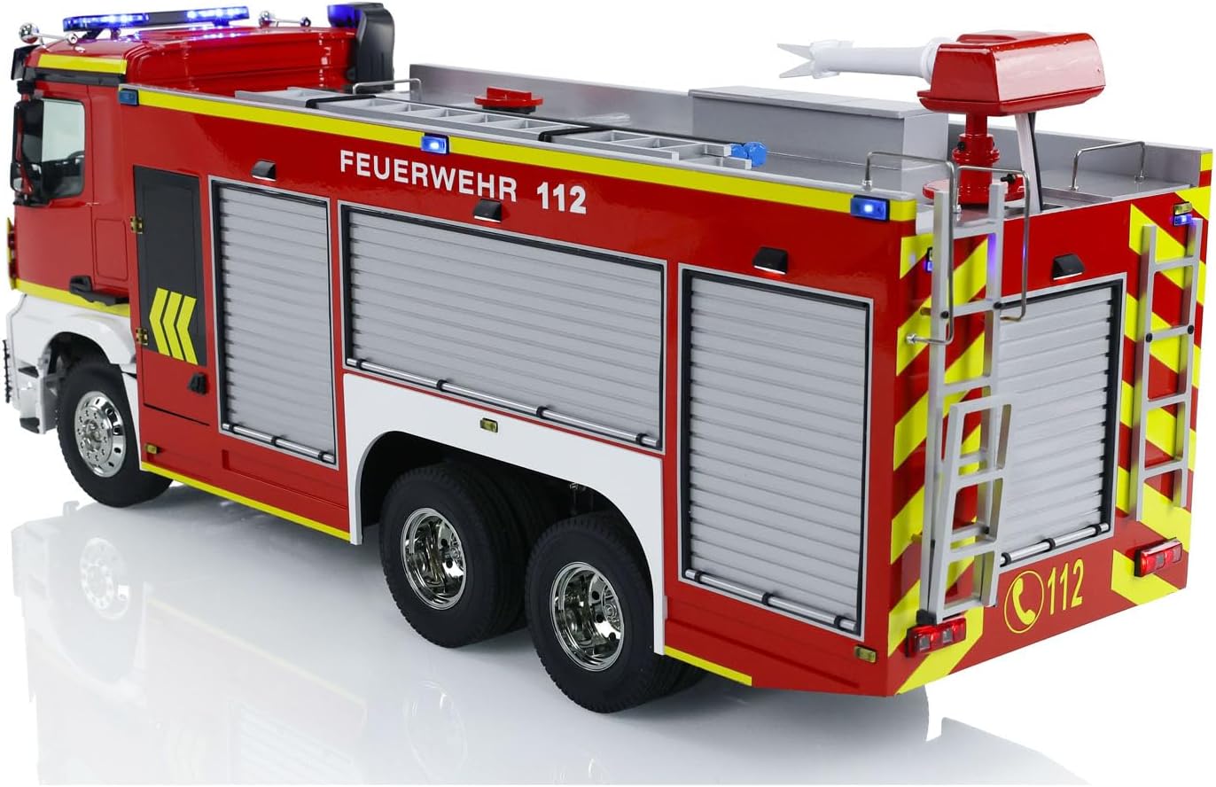 TOUCAN RC HOBBY 1/14 RC Fire Vehicles 6x4 Remote Control Fire Fighting Truck 3-Speed Gearbox