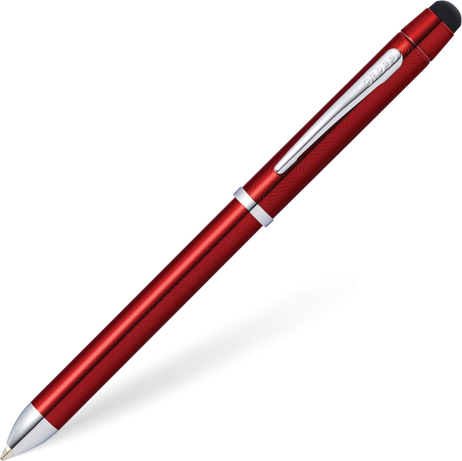 Cross Tech 3+ Multifunction Pen (Standard Box, Mechanical Pencil, Ballpoint Pen, Eraser/Stylus Cap) Red Lacquer