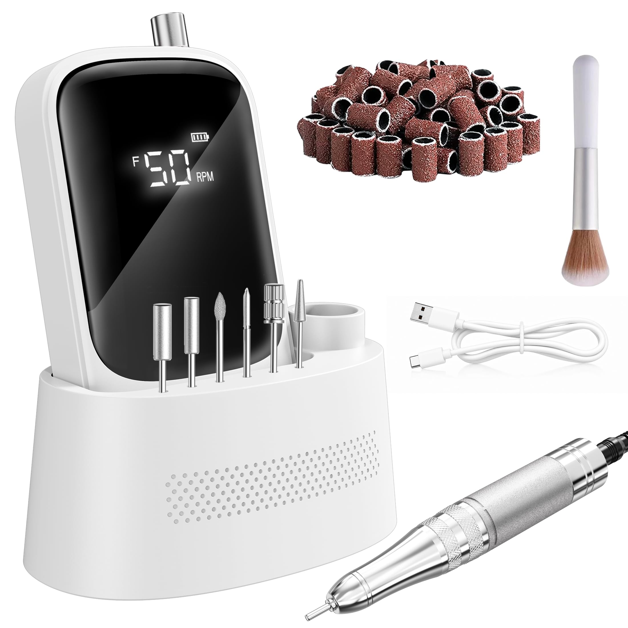 Wea&Hea Taladro eléctrico de uñas para principiantes, cuidado natural de