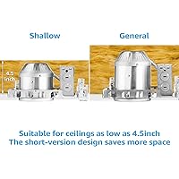 Vista 2 de TORCHSTAR Paquete de 8 carcasas de iluminación empotrables de construcción poco profunda de 4 pulgadas, con clasificación IC y hermética de techo