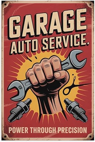 Vintage Auto Service Poster Retro Garage Repair Wall Art Motivational Decor for Mechanics Canvas Posters Unframe-style 24x36inch(60x90cm)
