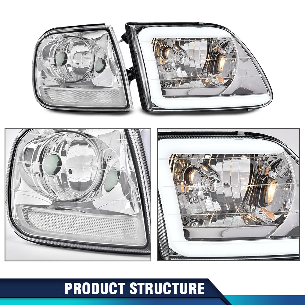 Front Bumper Fit 1997-2004 F150 Built-in Winch Plate, 144W - Foto 10