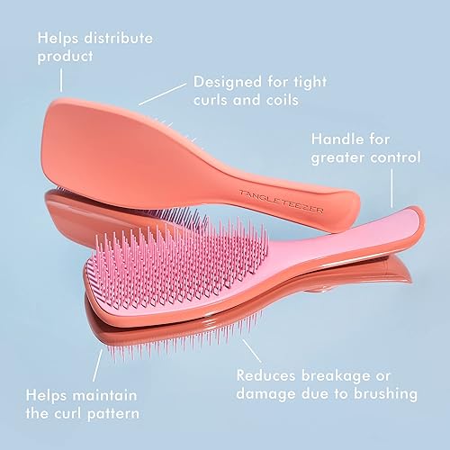 Miniatura 4 de Tangle Teezer Curly Hair Detangling Duo, Includes Curly to Coily Ultimate Detangler Hairbrush & Double Sided Wide Tooth Comb, for 3C to 4C Hair Types