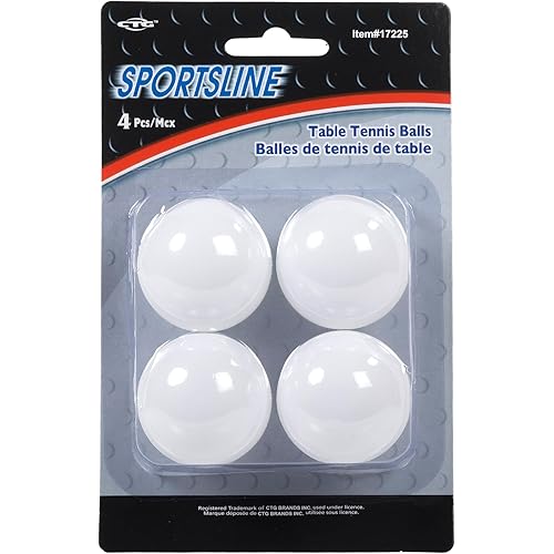 CTG Table Tennis Balls Set of 4, Ping Pong Balls for Competition and Recreational Play Indoor and Outdoor Compatible