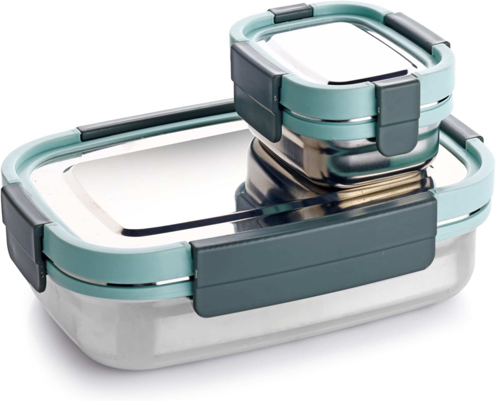 Ganesh Shine Stainless Steel Airtight Leak-Proof Lunch Box for Office, School, Picnic - 750ml -Color May Vary