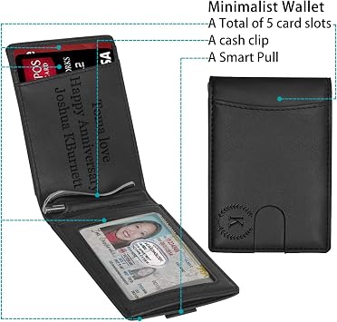 Personalised Wallets for Dad Men, Personalized Engraved Photo Wallets,Bifold Wallets, Brown, Style4
