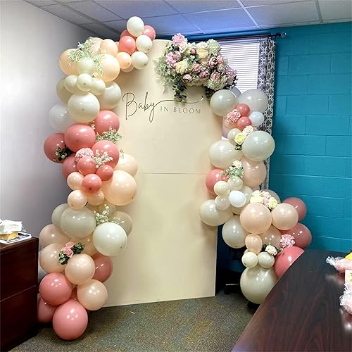 Vista 49 de Globos de color rosa pastel y morado, globos de confeti rosa claro de 12 pulgadas con globos de látex lila metálico para niñas y mujeres, mariposa