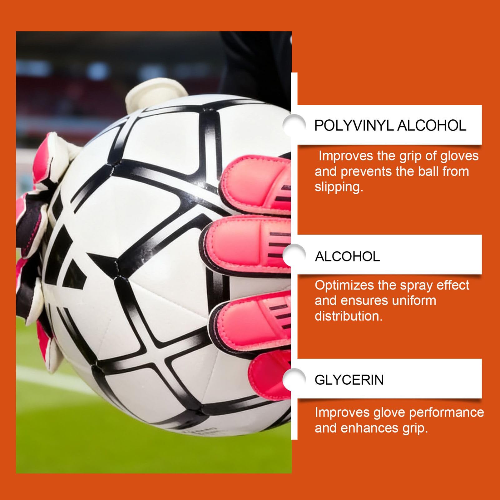 Spray Adhérent pour Gants de Football - Accessoire Sportif Antidérapant et Séchage Rapide | Spray 100ml pour Gants Performance,pour Football Basketball Baseball Boxe Escalade et Sport en