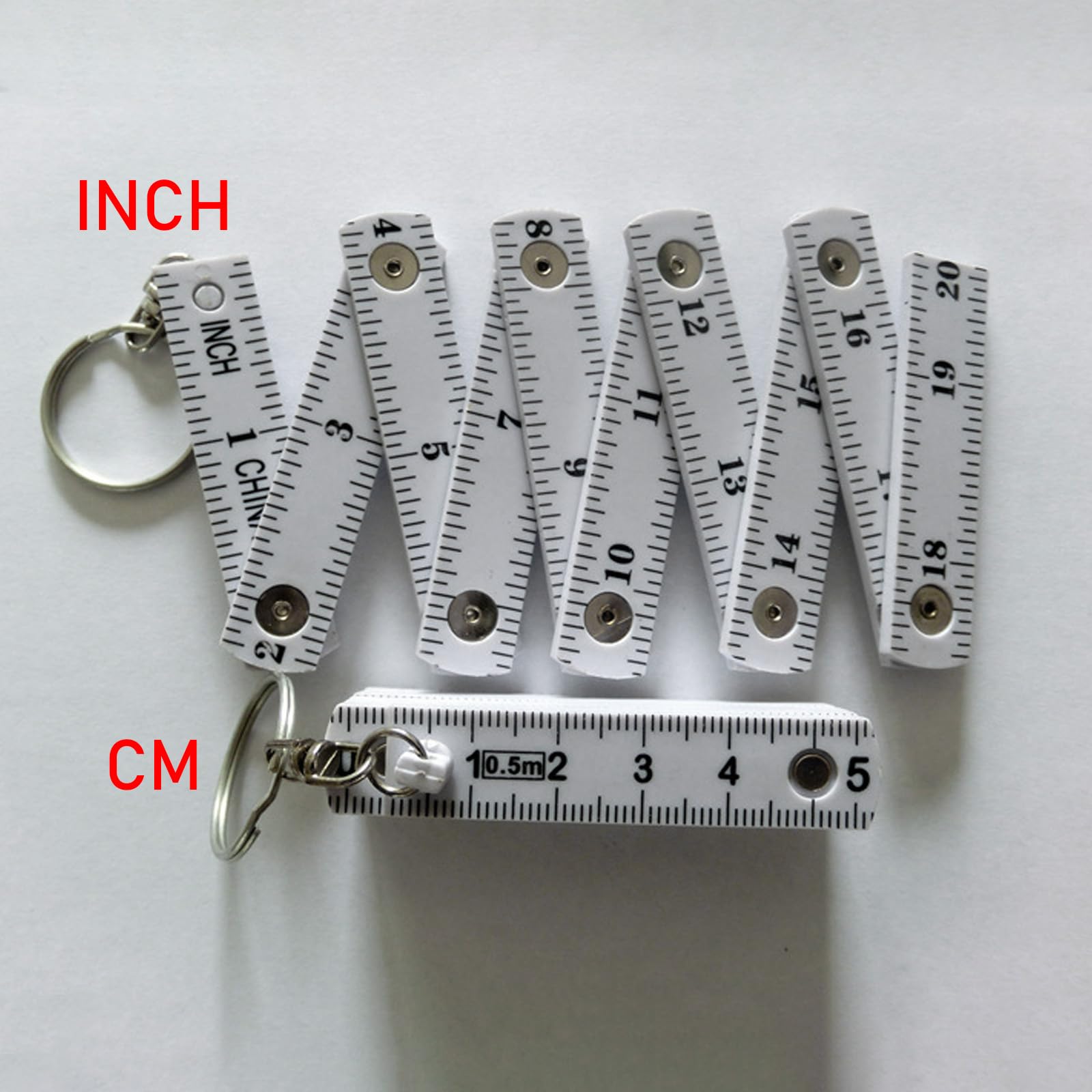 Liner pieghevole funzionale in plastica, 50 cm, piccolo strumento di misurazione, ideale per ingegneri e appassionati di artigianato, nastro di misurazione flessibile