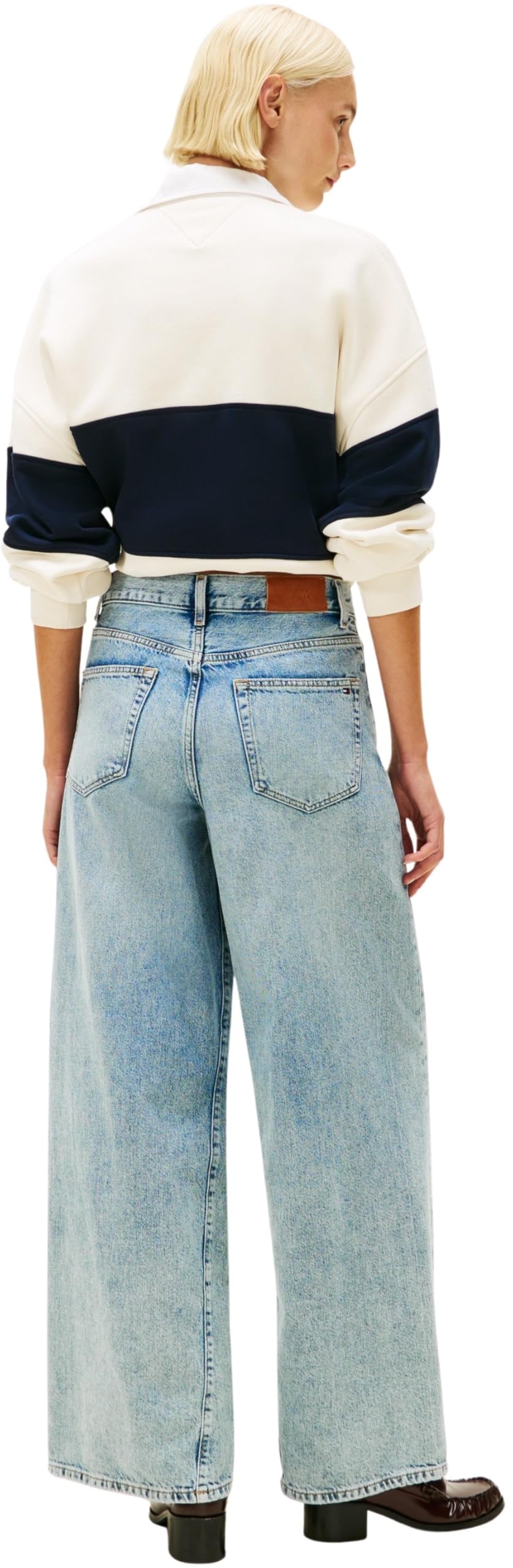 Tommy Hilfiger Damen Andere Jeans DNM Glis 70's Wide Leg Hw Twist Ww0ww48519