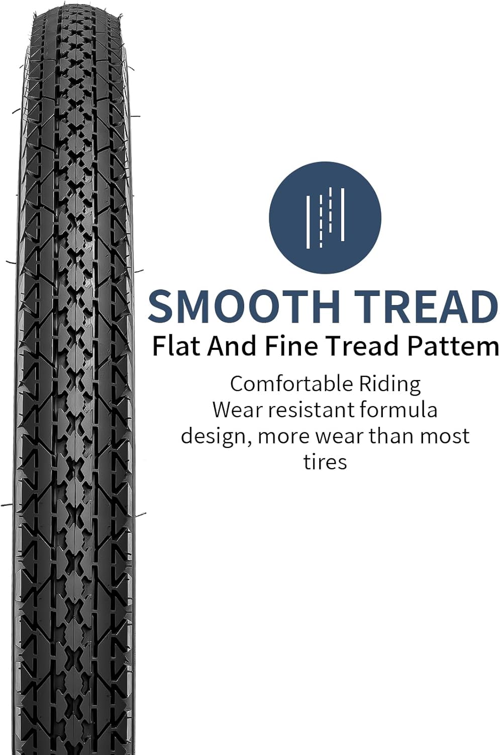 YUNSCM 2-PCS 24" Road Bike Tires 24x2.125/57-507 Compatible with 24x2.0 24x2.10 24 x 2.125 24x2.15 Bike Bicycle Tires (Y-685)