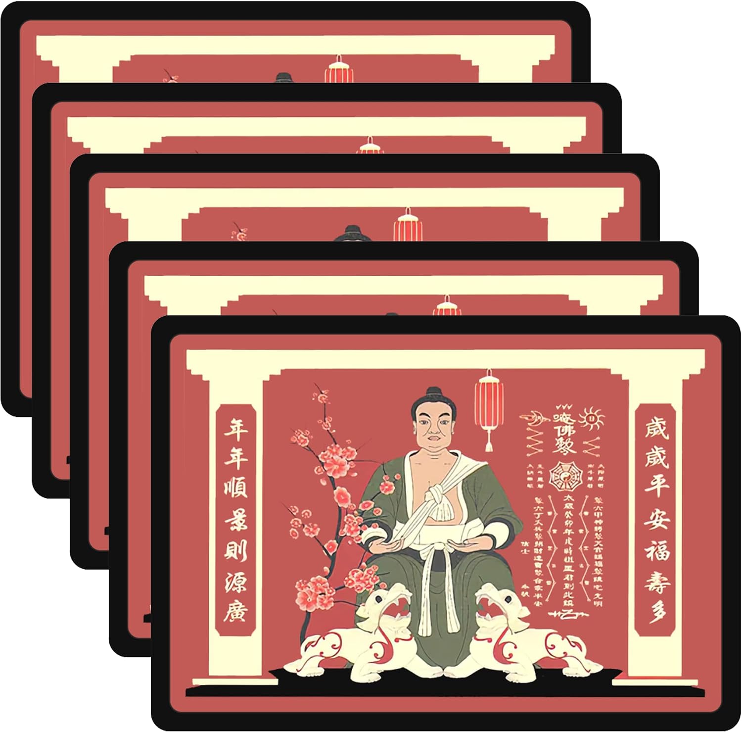 Amuleto Feng Shui Tara Verde Con Finestra Adesiva – Protezione E Fortuna Per Auto E Casa – Diametro 11,3 Cm - 5