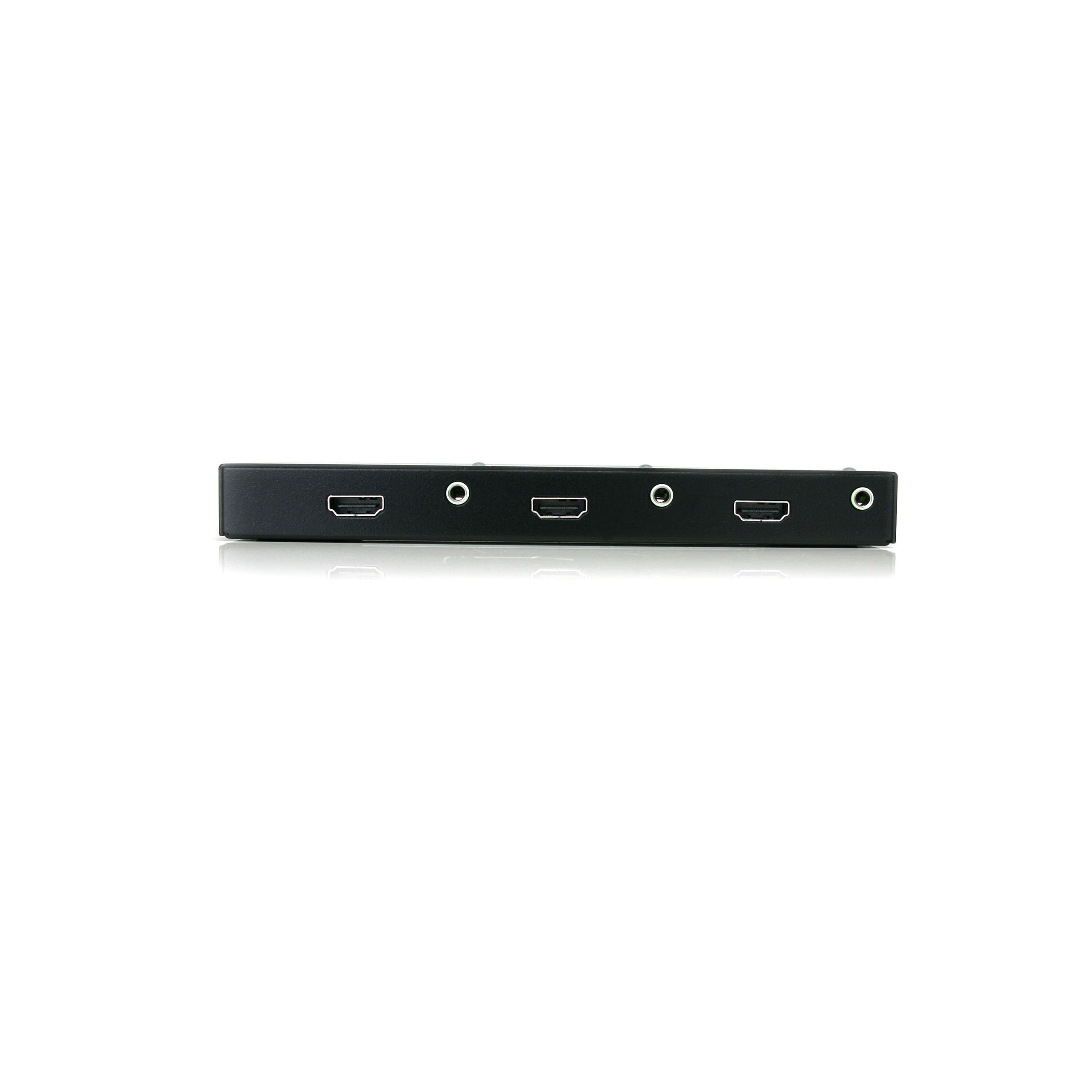 StarTech Divisor HDMI 1 a 2 con Amplificador 1080p - 15m (ST122HDMI2) | Splitter con amplificador de señal, Carcasa robusta, Conectores 3x Mini-Jack hembra