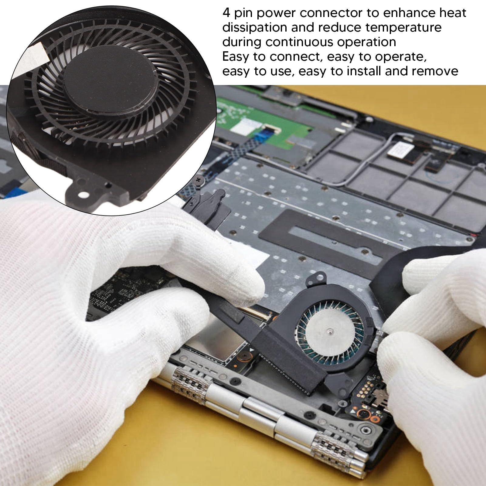 BestParts CPU Cooling Fan Replacement for Dell XPS 13 9370 9380 7390 Fits for 0980WH 980WH ND55C19-19A14 (Note: Does Not for 2-in-1 Version