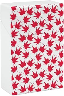 Canadian Maple Leaf Pattern Plastic Cigarette Cases Portable Cigarette Box Cigar Boxes Pocket Cigarette Storage Containe