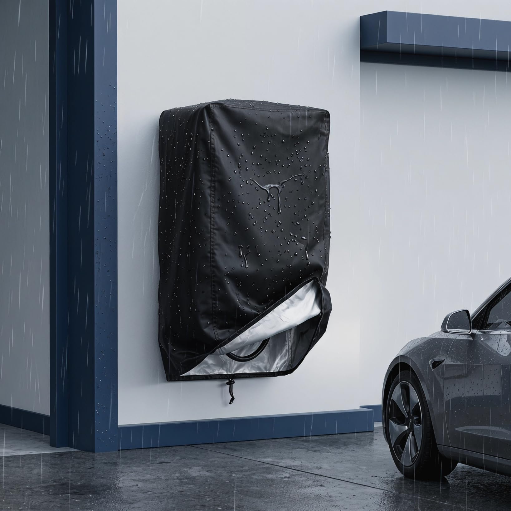 Healeved Housse Protection Borne De Recharge pour Véhicule Électrique Imperméable Et Anti-Poussière Compatible avec La Pluie Installation Facile 70.00 X 35.00 X 35.00 Cm pour Chargeur Extérieur