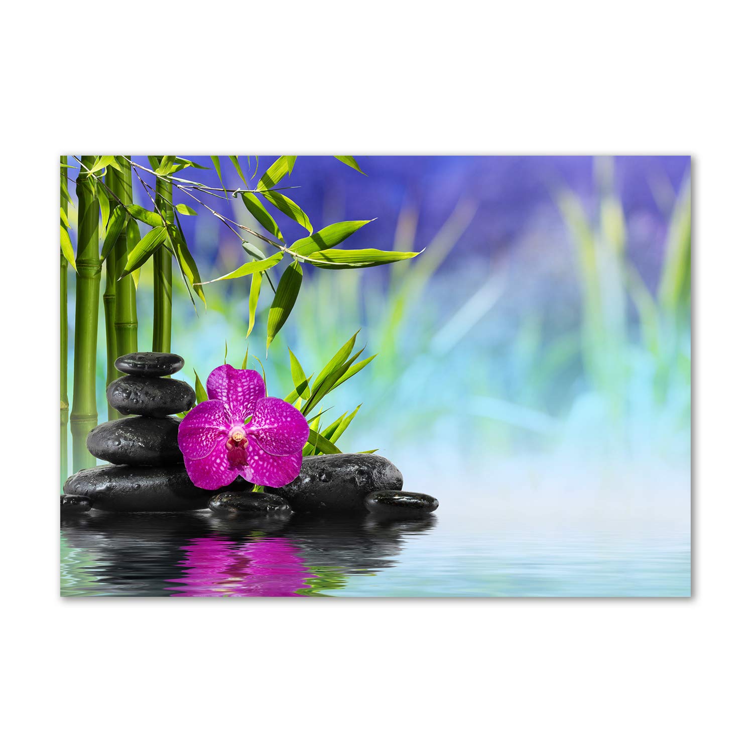 Tableau acrylique orquídea de bambú Tulup au fini brillant et design haut de gamme