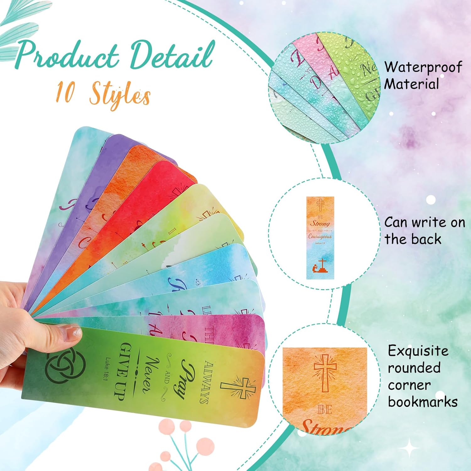 200 Pcs Christian Gifts for Women Christian Accessories Include 50 Bible Verses Notebooks 50 Church Bookmarks 50 Scripture Pens 50 Organza Bags for Church Motivational Gift(Classic) - Image 4