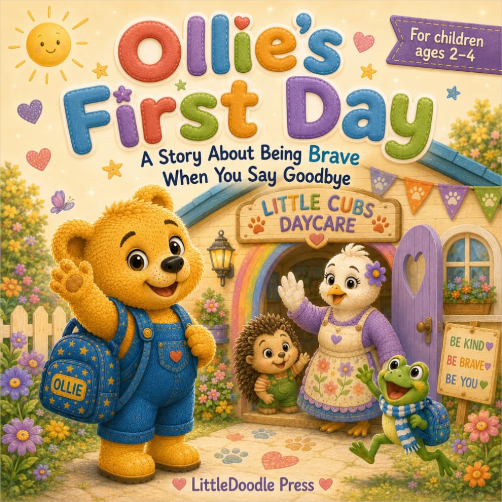 Ollie's First Day: A Story About Being Brave When You Say Goodbye (Ollie's Big Bear Adventures)