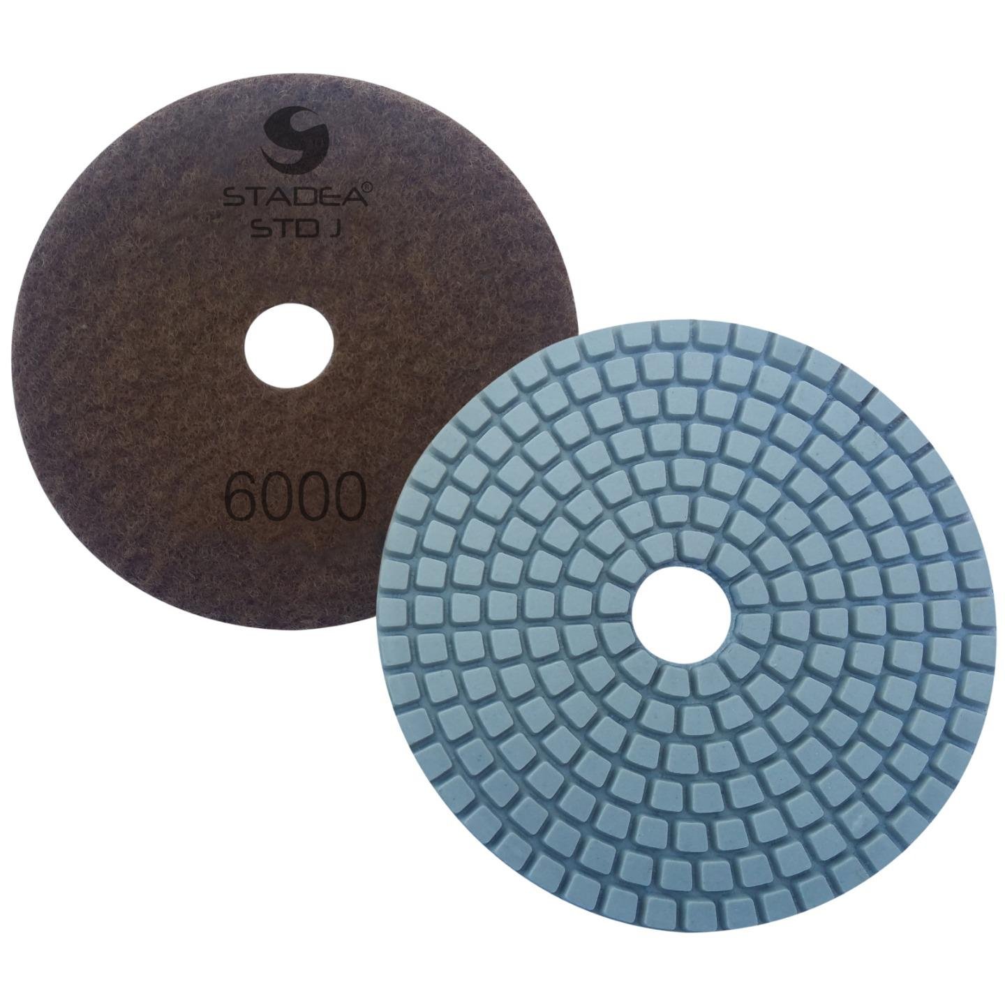 Stadea PPW111D Diamond Polishing Pads 4 Inch - For Concrete Terrazzo Marble Granite Countertop Floor Edge Wet Polishing, Grit 6000