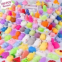 Vista 13 de 100 Piezas de Juguetes Squishy Mochi para Recuerdos de Fiesta para Niños, Rellenos de Bolsas de Dulces, Squishies Mini Juguetes para Alivio