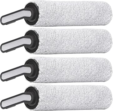 4 Pieces Replacement Brush Rollers Compatible with Tineco Floor One S5/ Floor One S5 Pro/iFLOOR 5 Breeze Complete Wet Dry Vacuum Cleaner, Replacement Parts Accessory Kit, 4 Main Brushes