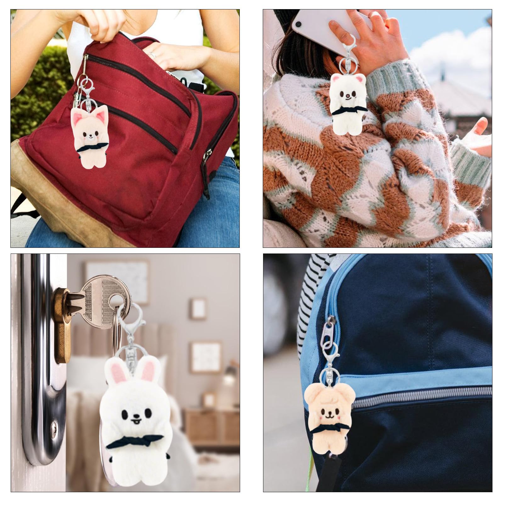 8 Piezas Stry Llavero de peluche，Stry Llavero，Keychain | un Regalo para los Fanáticos