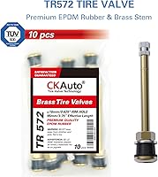 Vista 3 de CKAuto TR572 Brass Commercial 3-3/4 Valve Stems for Rim Φ.625" (10 Pack)