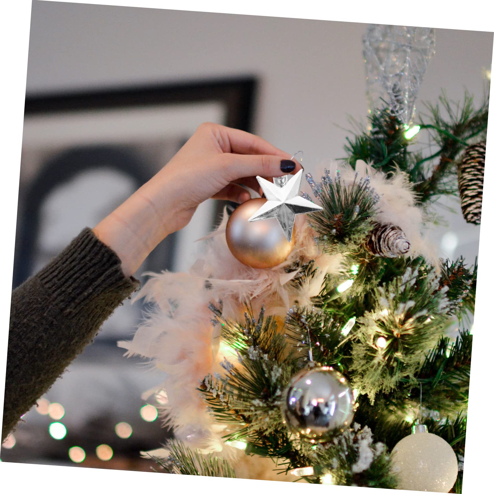Cabilock Étoile de Sapin de Noël Décoration de Sapin Décoration Intérieure Étoile de Noël Petite Cabilock Étoile de Sapin de Noël Décoration de Sapin Décoration Intérieure Étoile de Noël Petite