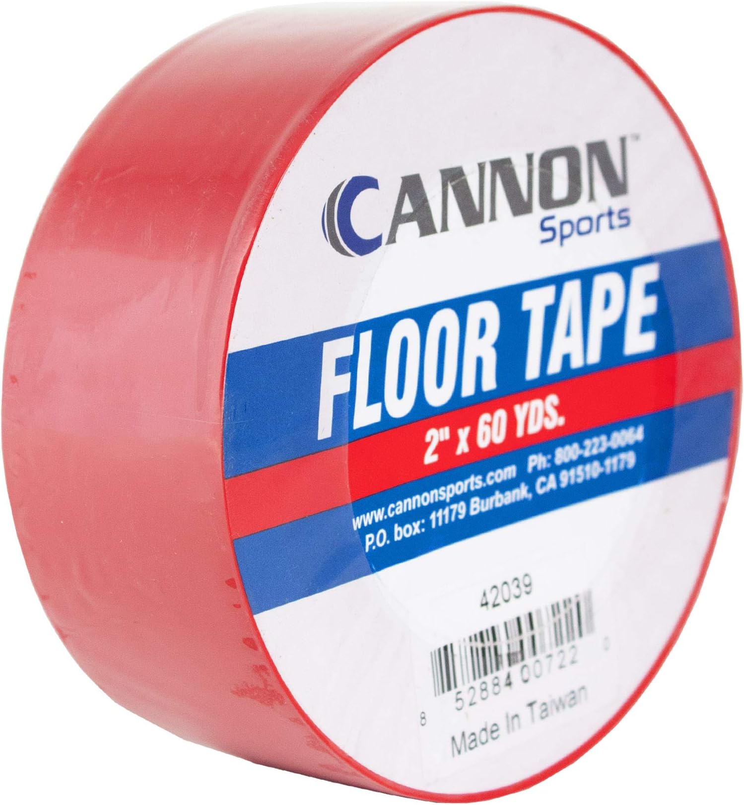 Heavy Duty Vinyl Floor Marking Tape - 2 Inches x 180 Feet - Tough Floor Tape for Marking, Safety, Pickleball Court Lines - Strong Adhesion on Concrete, Wood & Vinyl Surfaces (Red)