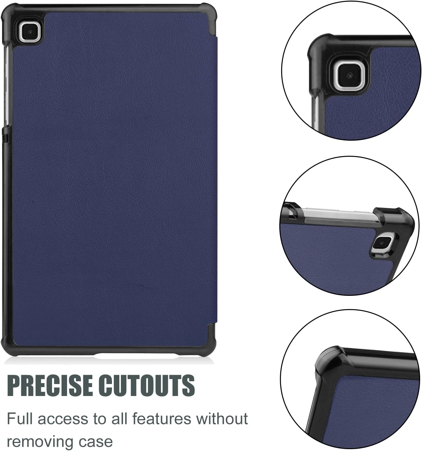 ProCase Cover for Galaxy Tab A7 Lite 8.7 Inch 2021 SM-T220 T225 T227, Slim Lightweight Cover Stand Hard Shell Protective Folio Case for 8.7" Galaxy Tab A7 Lite 2021 Release –Navy