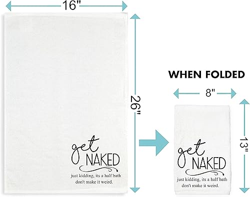 Miniatura 2 de Toalla de mano Get Naked Just Kidding It's a Half Bath Funny Baño Cocina Ropa de cama para el hogar Paño de secado