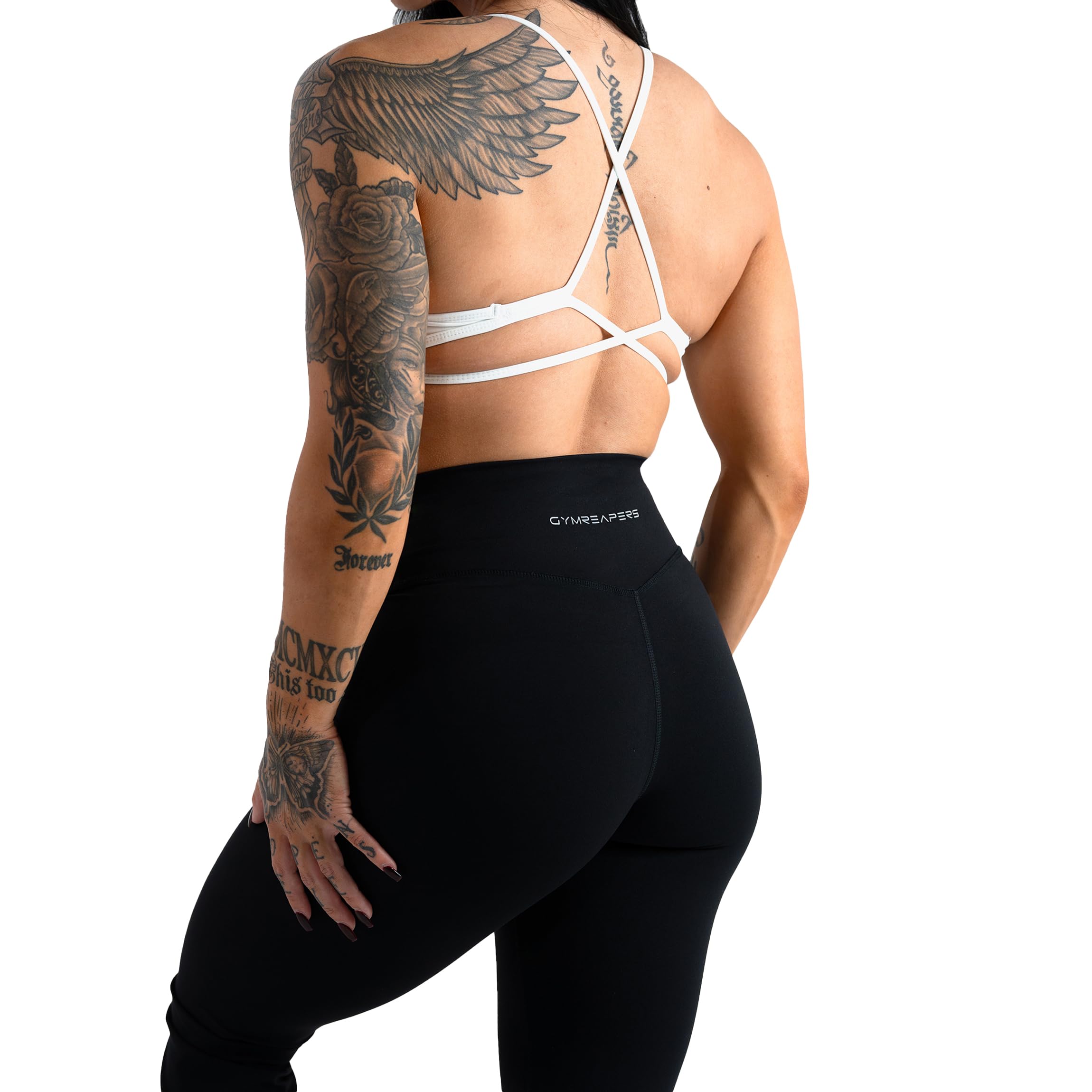 Gymreapers Legging évasé taille haute pour femme - Legging d'entraînement bootcut extensible - Pantalon de yoga à jambes larges - Contrôle du ventre