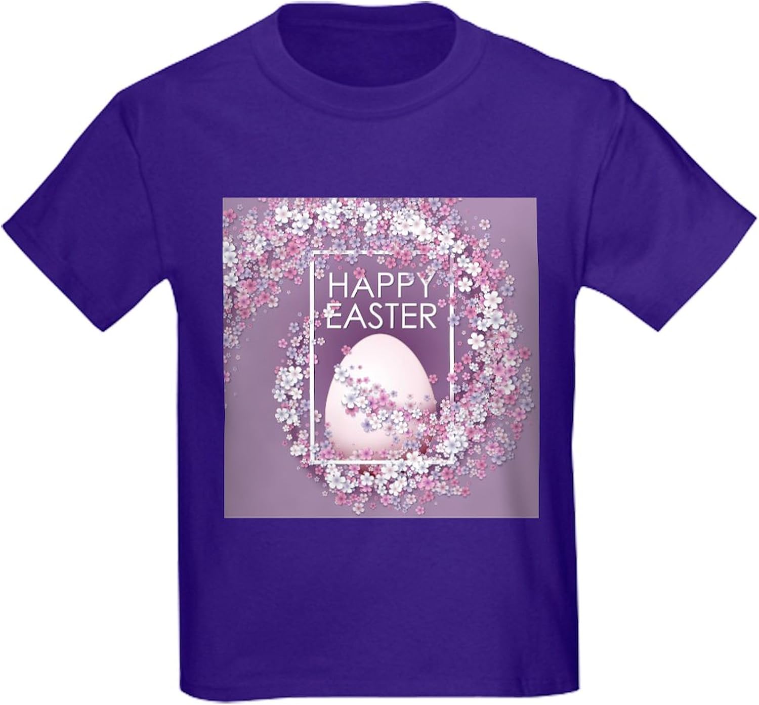 CafePress Happy Easter Kids Dark T Shirt Kids Dark Cotton T-Shirt