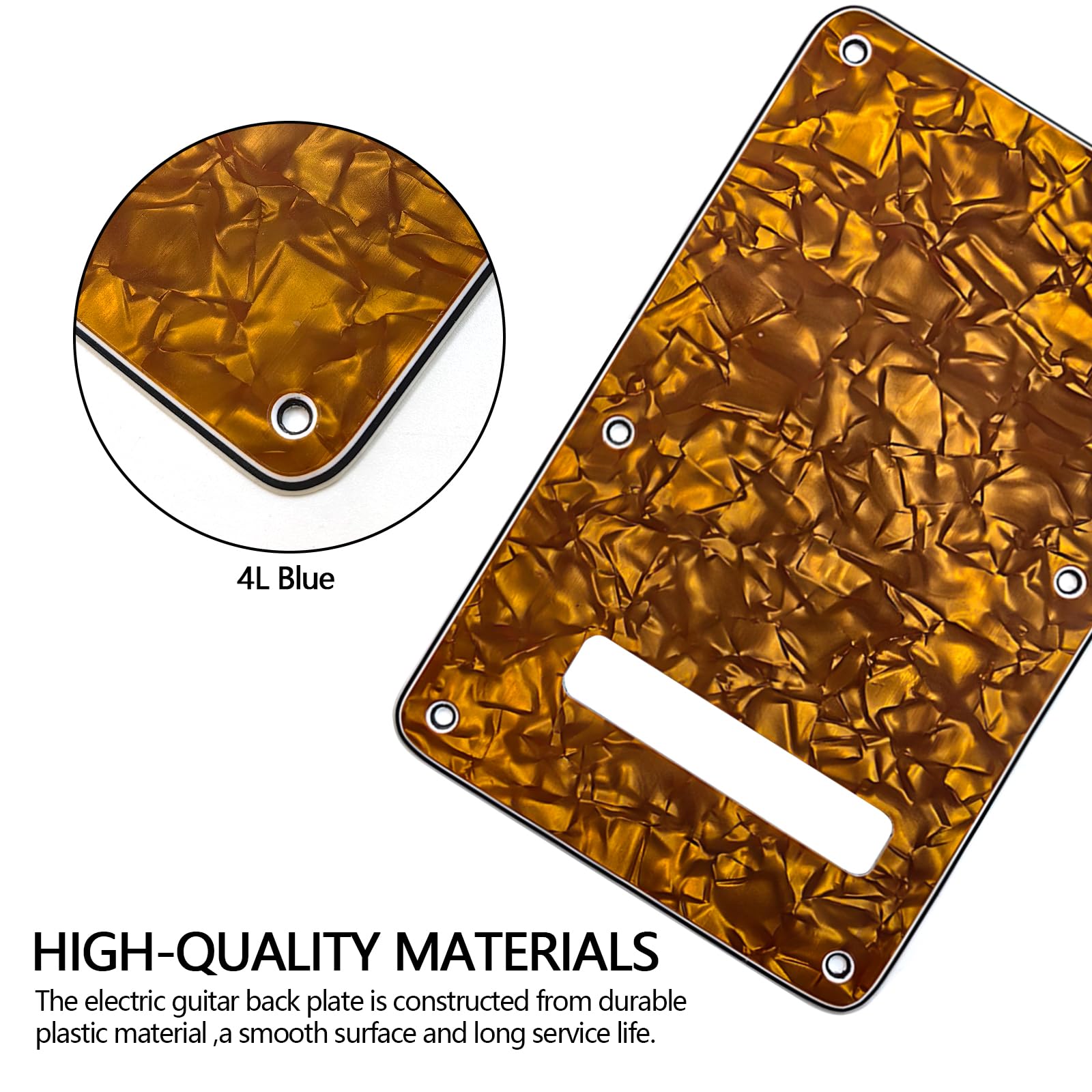Musiin Electric Guitar Back Plate Compatible with Strat/Stratocaster Tremolo Cavity Cover - Image 3