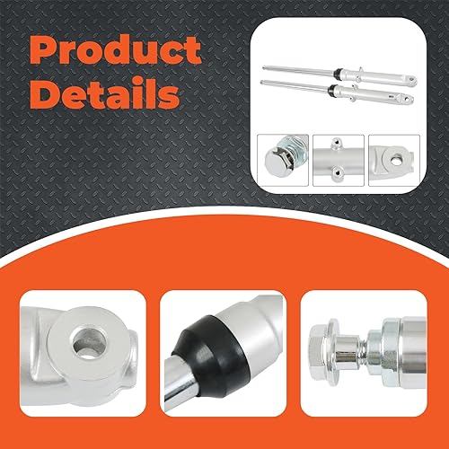 Miniatura 5 de labwork 27 pulgadas de plata Amortiguadores de aceite de horquilla delantera para motocicleta Honda CG125 CT90 CT110 Trail 1 par